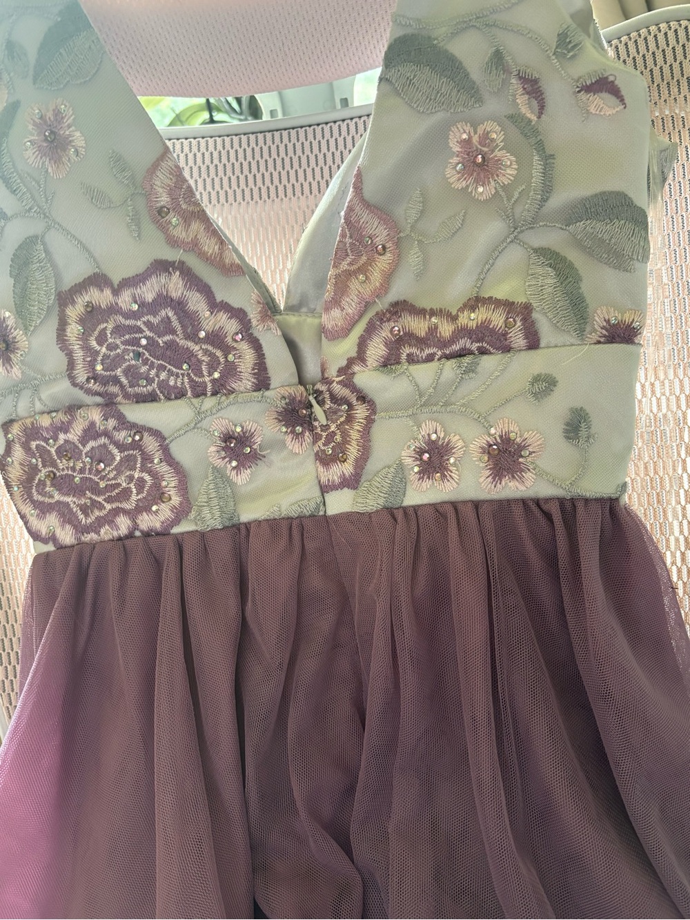 Dear Moon Floral Embroidered Tulle Dress: NWT, Size 7 - Picture 7 of 9